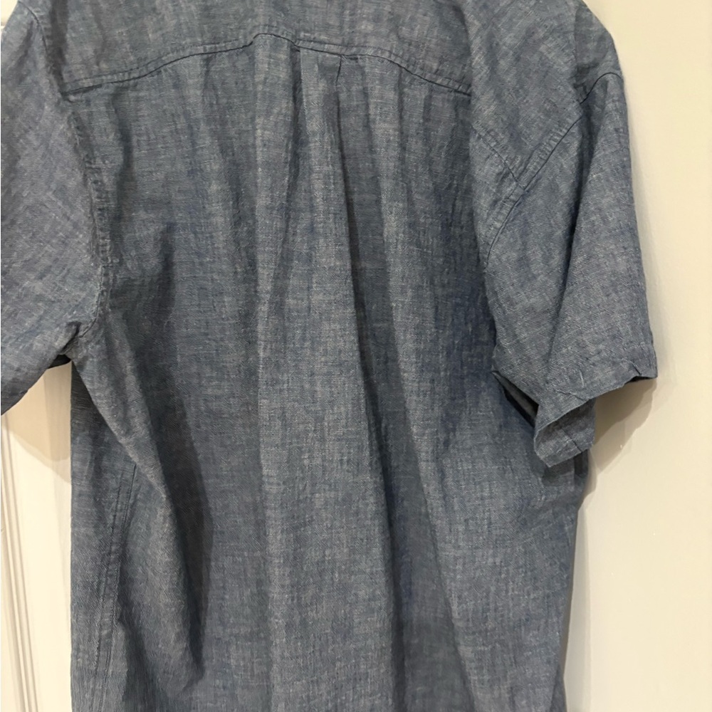 Lands' End Blue Casual Button Down Shirt